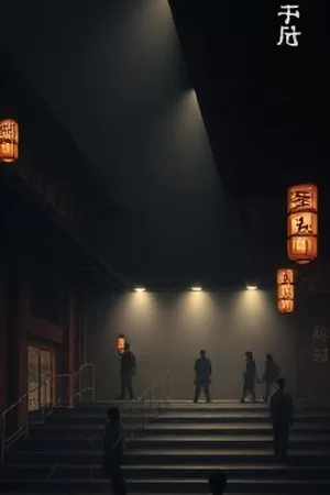 首屏主推剧集封面，深蓝色调雪原与人物剪影